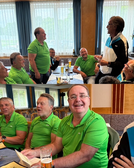 Der Präsi gratuliert im Namen der FFK Andi zu seinem 60er! Danke Andi für die Einladung!