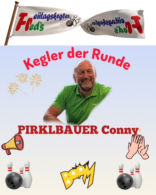 Mit seinem 53. Tagessieg zum 30. Mal Kegler der Runde!